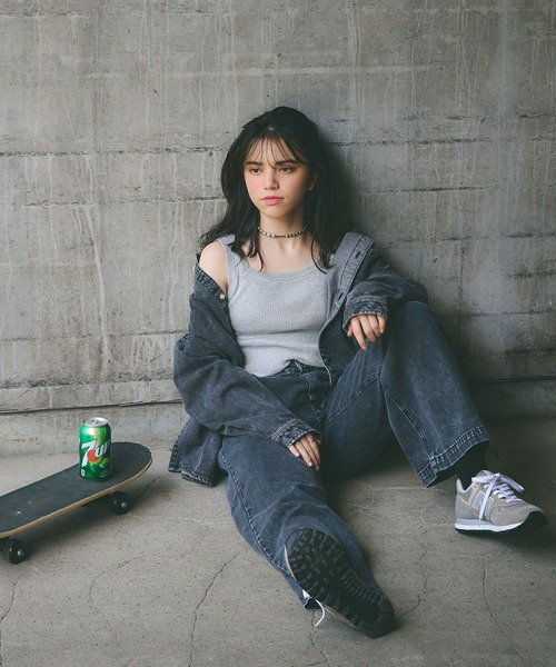 GLOBAL WORK(グローバルワーク)の「大人見えデニムシャツ/AND YUA ANY/115723(シャツ/ブラウス・キッズ・ブラック/ワンウォッシュ・FREE)」の4枚目の写真