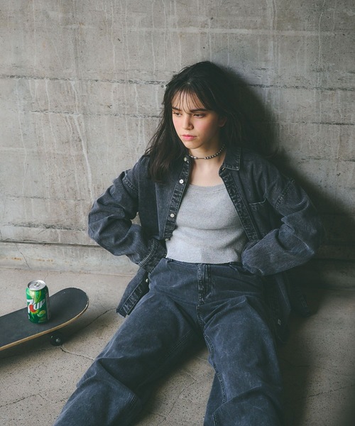 GLOBAL WORK(グローバルワーク)の「大人見えデニムシャツ/AND YUA ANY/115723(シャツ/ブラウス・キッズ・ブラック/ワンウォッシュ・FREE)」の8枚目の写真