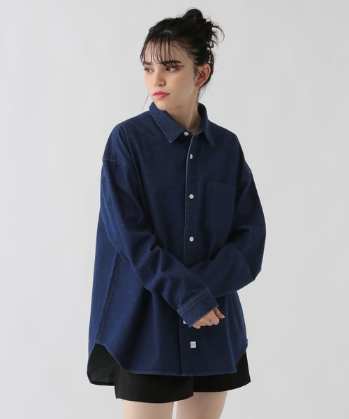 GLOBAL WORK(グローバルワーク)の「大人見えデニムシャツ/AND YUA ANY/115723(シャツ/ブラウス・キッズ・ブラック/ワンウォッシュ・FREE)」の11枚目の写真