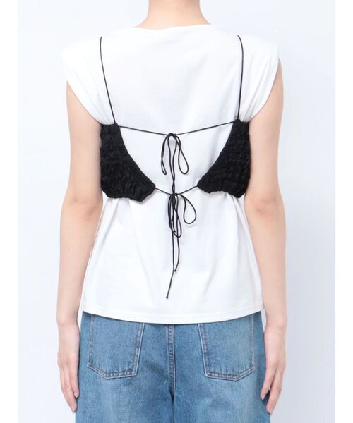 LAGUNAMOON(ラグナムーン)の「シャーリングブラトップ(キャミソール・レディース・ブラック/アイボリー・FREE)」の6枚目の写真