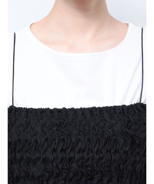 LAGUNAMOON(ラグナムーン)の「シャーリングブラトップ(キャミソール・レディース・ブラック/アイボリー・FREE)」の7枚目の写真