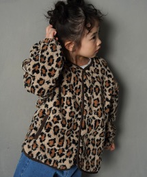 模様入り両面ボアカーディガン■80～140cm