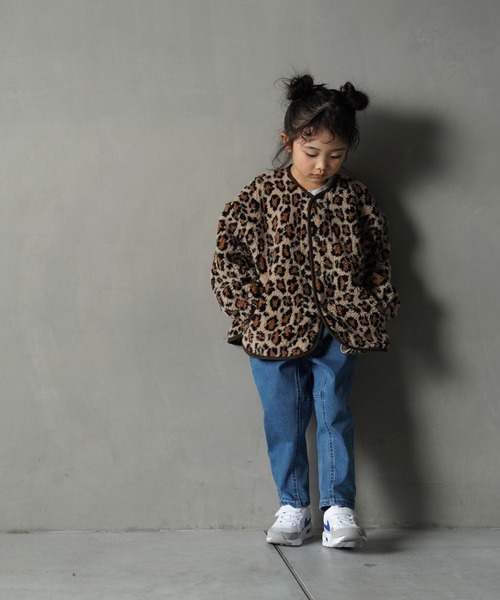 MAKE YOUR DAY（メイクユアデイ）の「模様入り両面ボアカーディガン■80～140cm（カーディガン/ボレロ・キッズ・ベージュ/ブラウン/ブルー/アイボリー・80/90/100/110/120/130/140）」の15枚目の写真