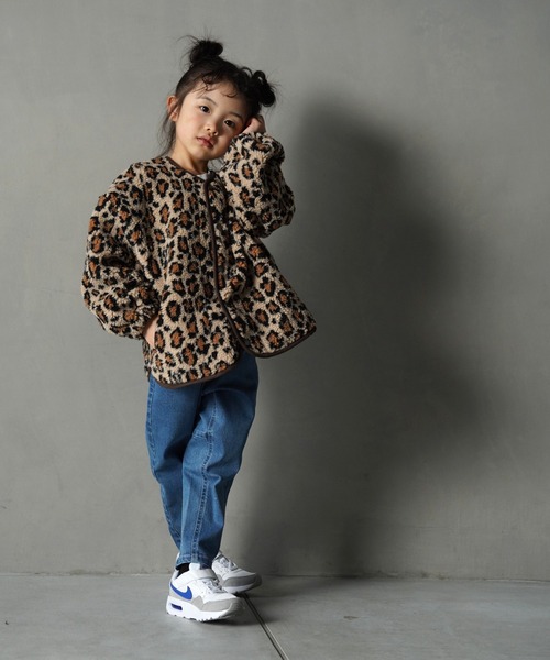 MAKE YOUR DAY（メイクユアデイ）の「模様入り両面ボアカーディガン■80～140cm（カーディガン/ボレロ・キッズ・ベージュ/ブラウン/ブルー/アイボリー・80/90/100/110/120/130/140）」の16枚目の写真