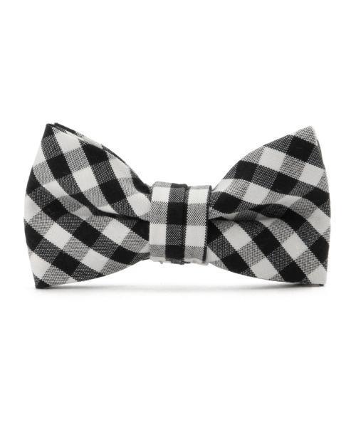 Smoothy（スムージー）の「Smoothy / ギンガム クリップボウタイ（蝶ネクタイ・キッズ・ブラック・ONE SIZE）」の2枚目の写真
