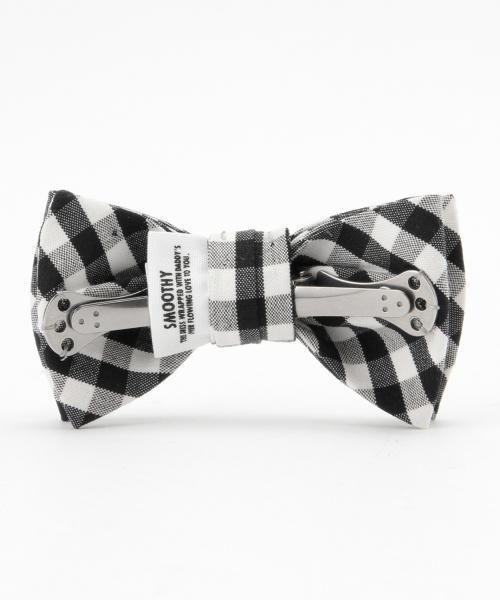 Smoothy（スムージー）の「Smoothy / ギンガム クリップボウタイ（蝶ネクタイ・キッズ・ブラック・ONE SIZE）」の3枚目の写真