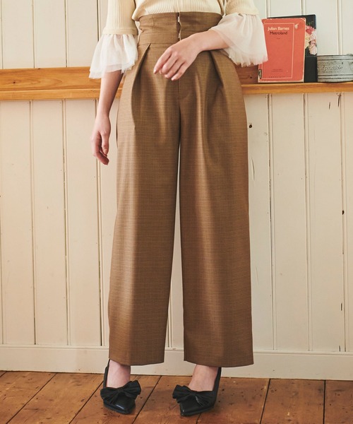 31 Sons de mode(トランテアン ソン ドゥ モード)の「タックワイドパンツ(その他パンツ・レディース・グレー/ベージュ/キャメル・36/38)」の3枚目の写真