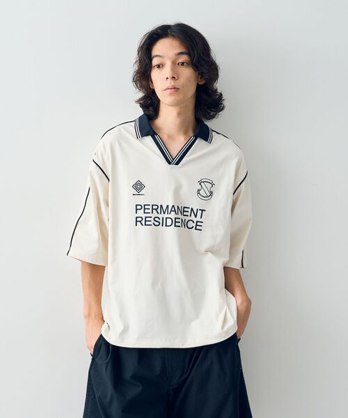 CRAFT STANDARD BOUTIQUE（クラフトスタンダードブティック）の「接触冷感・/Vカット/イージーケア/ストレッチ/ゲームシャツ-A（シャツ/ブラウス・メンズ・オフホワイト/ネイビー/ブラック・XL/L/M）」の9枚目の写真