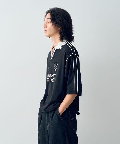 CRAFT STANDARD BOUTIQUE（クラフトスタンダードブティック）の「接触冷感・/Vカット/イージーケア/ストレッチ/ゲームシャツ-A（シャツ/ブラウス・メンズ・オフホワイト/ネイビー/ブラック・XL/L/M）」の16枚目の写真