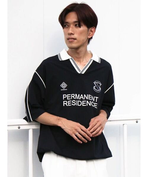 CRAFT STANDARD BOUTIQUE（クラフトスタンダードブティック）の「接触冷感・/Vカット/イージーケア/ストレッチ/ゲームシャツ-A（シャツ/ブラウス・メンズ・オフホワイト/ネイビー/ブラック・XL/L/M）」の22枚目の写真