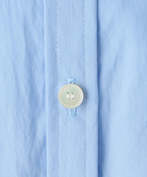 Noble（ノーブル）の「【My Policy Shirt】バックボタンレギュラーオーバーシャツ（シャツ/ブラウス・レディース・サックスブルー/ホワイト・FREE）」の21枚目の写真