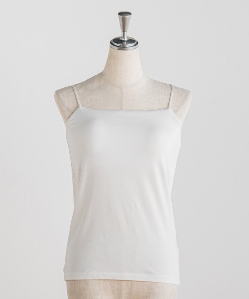 Droite lautreamont(ドロワットロートレアモン)の「カップツキキャミ(キャミソール・レディース・ブラック/オフホワイト・M)」の1枚目の写真