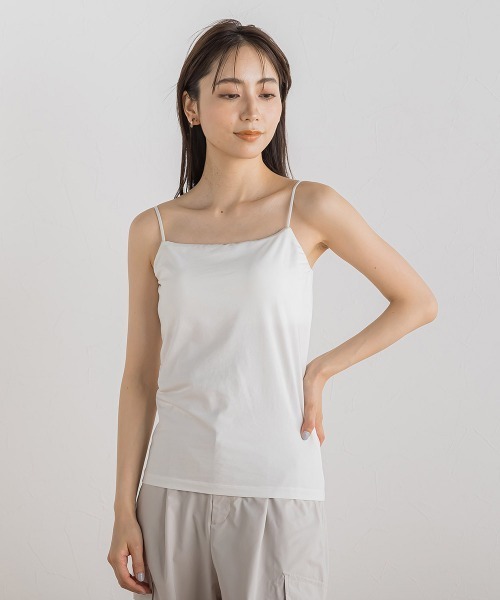 Droite lautreamont(ドロワットロートレアモン)の「カップツキキャミ(キャミソール・レディース・ブラック/オフホワイト・M)」の3枚目の写真