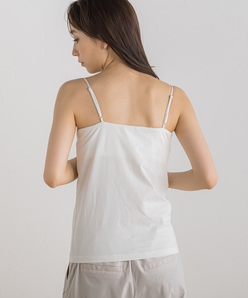 Droite lautreamont(ドロワットロートレアモン)の「カップツキキャミ(キャミソール・レディース・ブラック/オフホワイト・M)」の6枚目の写真