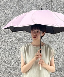 【UVカット率99%以上】-because- 毎日のお洒落度を高めるフラワー型のシェーディングパラソルパイピング_日傘