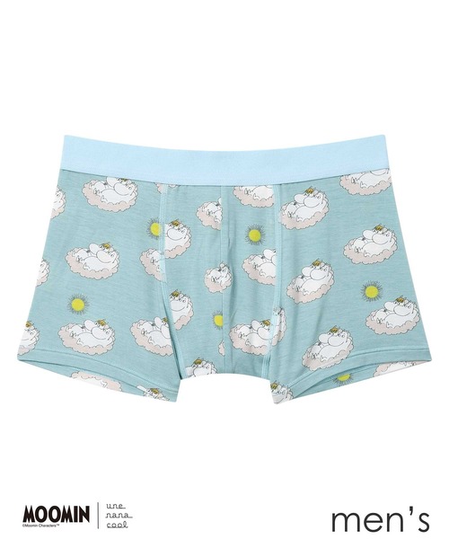 une nana cool(ウンナナクール)の「【MOOMIN × une nana cool 】メンズボクサーパンツ(ボクサーパンツ・メンズ・スモークピンク/アイボリー/スカイブルー/ネイビー・M/L)」の1枚目の写真