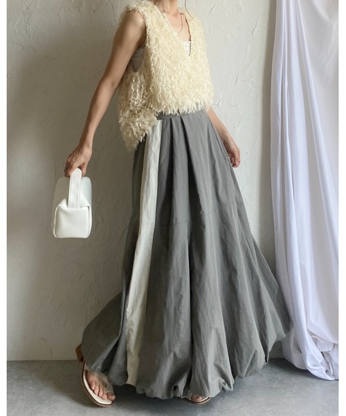 nagonstans ナゴンスタンス◇ライトシェルタフタフレアバルーンスカート nagonstans ナゴンスタンス ライトシェルタフタフレア バルーン