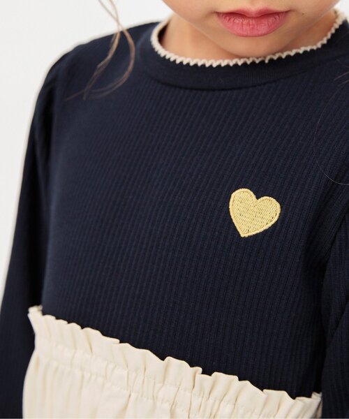 apres les cours（アプレレクール）の「【WEB限定】パワショルドッキングワンピース（ワンピース・キッズ・ピンク/ネイビー/ブラック・110/100/90/80/140/130/120）」の13枚目の写真