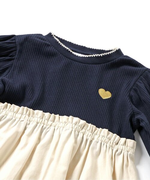 apres les cours（アプレレクール）の「【WEB限定】パワショルドッキングワンピース（ワンピース・キッズ・ピンク/ネイビー/ブラック・110/100/90/80/140/130/120）」の14枚目の写真