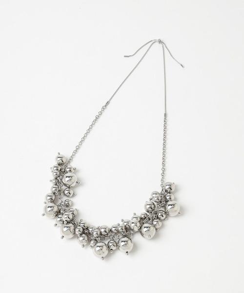 HARE（ハレ）の「ボリュームボールフリンジネックレス(HARE)（ネックレス・レディース・シルバー/ホワイト・FREE）」の11枚目の写真