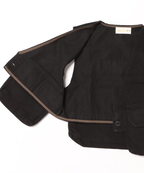 aimoha（アイモハ）の「【aimoha-KIDS-】フィッシングベスト（ベスト・キッズ・ブラック/チョコ/オフホワイト・100/110/120/90/130）」の5枚目の写真