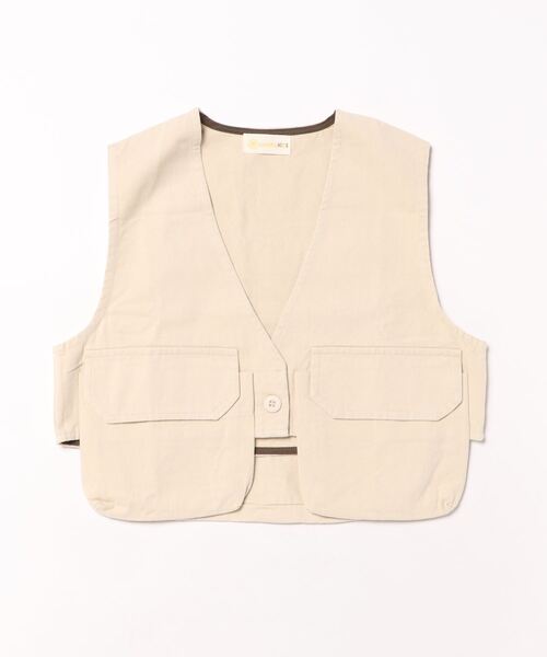 aimoha（アイモハ）の「【aimoha-KIDS-】フィッシングベスト（ベスト・キッズ・ブラック/チョコ/オフホワイト・100/110/120/90/130）」の11枚目の写真