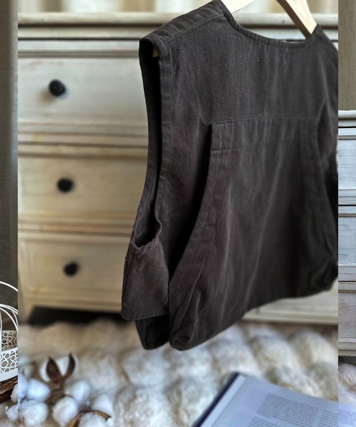 aimoha（アイモハ）の「【aimoha-KIDS-】フィッシングベスト（ベスト・キッズ・ブラック/チョコ/オフホワイト・100/110/120/90/130）」の15枚目の写真