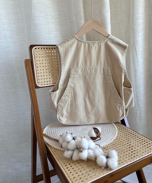 aimoha（アイモハ）の「【aimoha-KIDS-】フィッシングベスト（ベスト・キッズ・ブラック/チョコ/オフホワイト・100/110/120/90/130）」の20枚目の写真