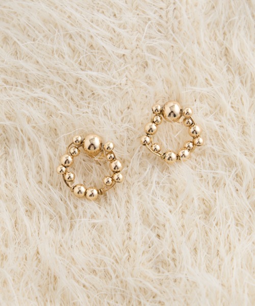 CIAOPANIC TYPY（チャオパニックティピー）の「lilメタルサークルビーズピアス（ピアス（両耳用）・レディース・ゴールド/シルバー・ONE SIZE）」の8枚目の写真