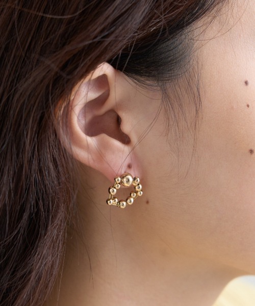 CIAOPANIC TYPY（チャオパニックティピー）の「lilメタルサークルビーズピアス（ピアス（両耳用）・レディース・ゴールド/シルバー・ONE SIZE）」の6枚目の写真