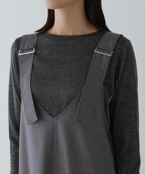 N.（N. Natural Beauty Basic）（エヌエヌナチュラルビューティーベーシック）の「◆バックル付きジャンパースカート（ジャンパースカート・レディース・グレー/ブラウン・SMALL/MEDIUM）」の12枚目の写真