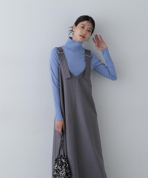 N.（N. Natural Beauty Basic）（エヌエヌナチュラルビューティーベーシック）の「◆バックル付きジャンパースカート（ジャンパースカート・レディース・グレー/ブラウン・SMALL/MEDIUM）」の18枚目の写真