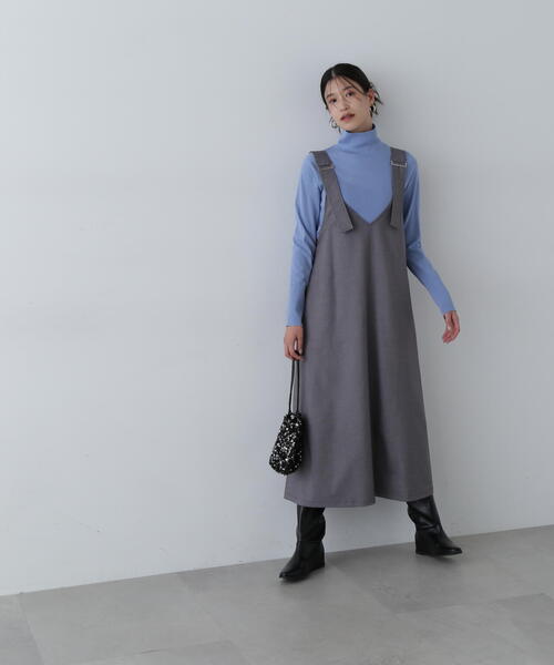 N.（N. Natural Beauty Basic）（エヌエヌナチュラルビューティーベーシック）の「◆バックル付きジャンパースカート（ジャンパースカート・レディース・グレー/ブラウン・SMALL/MEDIUM）」の20枚目の写真