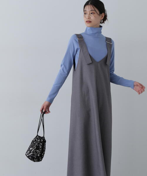 N.（N. Natural Beauty Basic）（エヌエヌナチュラルビューティーベーシック）の「◆バックル付きジャンパースカート（ジャンパースカート・レディース・グレー/ブラウン・SMALL/MEDIUM）」の22枚目の写真