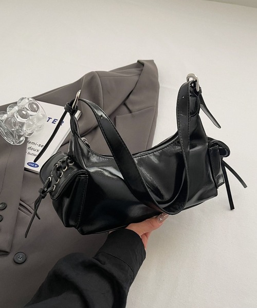 mebole（メボレ）の「サイドポケットレースアップショルダーバッグ（ショルダーバッグ・レディース・ホワイト/レッド/ブラック/ブルー/シルバー・FREE）」の16枚目の写真