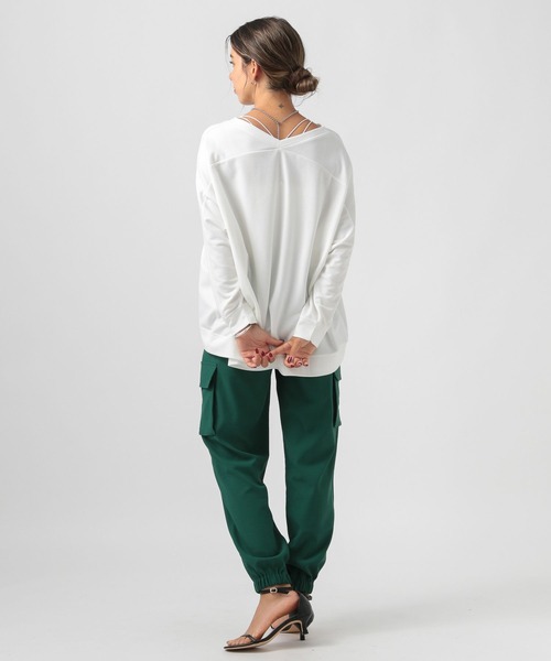 BAYFLOW（ベイフロー）の「[ヒップまでカバーする丈感]ポンチポンチョプルオーバー（その他トップス・レディース・マスタード/モカ/チャコール/オフホワイト・FREE）」の7枚目の写真