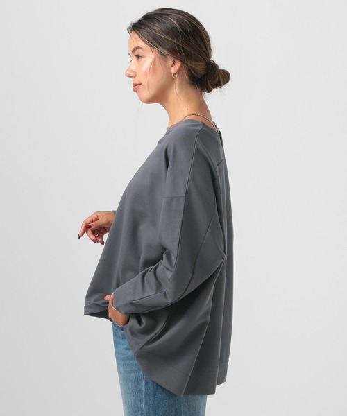 BAYFLOW（ベイフロー）の「[ヒップまでカバーする丈感]ポンチポンチョプルオーバー（その他トップス・レディース・マスタード/モカ/チャコール/オフホワイト・FREE）」の13枚目の写真