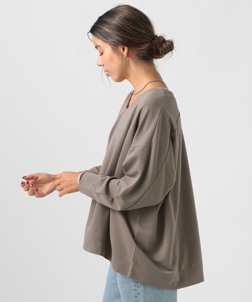 BAYFLOW（ベイフロー）の「[ヒップまでカバーする丈感]ポンチポンチョプルオーバー（その他トップス・レディース・マスタード/モカ/チャコール/オフホワイト・FREE）」の17枚目の写真