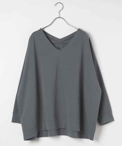 BAYFLOW（ベイフロー）の「[ヒップまでカバーする丈感]ポンチポンチョプルオーバー（その他トップス・レディース・マスタード/モカ/チャコール/オフホワイト・FREE）」の21枚目の写真