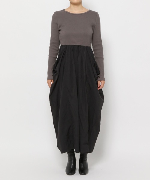 LOWRYS FARM（ローリーズファーム）の「２ＷＡＹＤギャザーポケワンピース　 147349（ワンピース・レディース・ブラック/アイボリー・FREE）」の9枚目の写真