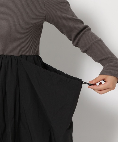 LOWRYS FARM（ローリーズファーム）の「２ＷＡＹＤギャザーポケワンピース　 147349（ワンピース・レディース・ブラック/アイボリー・FREE）」の6枚目の写真