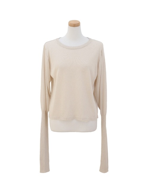 MIELI INVARIANT(ミエリインヴァリアント)の「Glitter Semi Sheer Knit P/O(ニット/セーター・レディース・ブラック/アイボリー・FREE)」の19枚目の写真