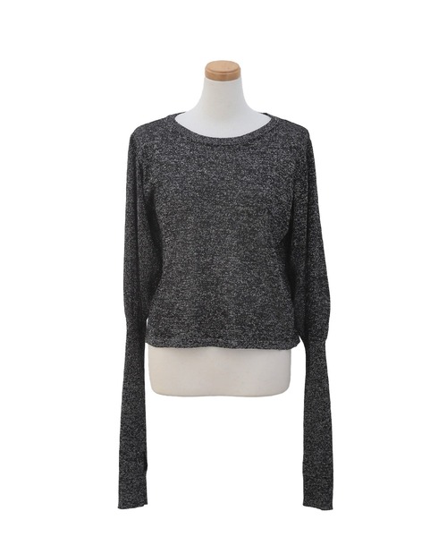 MIELI INVARIANT(ミエリインヴァリアント)の「Glitter Semi Sheer Knit P/O(ニット/セーター・レディース・ブラック/アイボリー・FREE)」の20枚目の写真