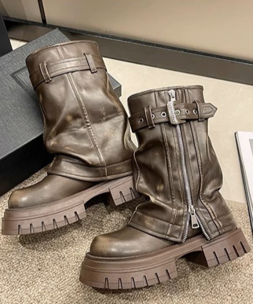 【新作】Jinny Kim ★ 新作 韓国大人気 ミドルブーツ EVA middle CHARLES & KEITH JAPAN | モデルの @heiseru_an はディテールが