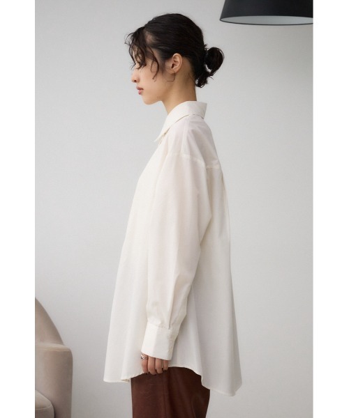 AZUL by moussy（アズールバイマウジー）の「ビスチェ付きオーバーシャツ（シャツ/ブラウス・レディース・ストライプ/アイボリー/ダークグリーン・FREE）」の11枚目の写真