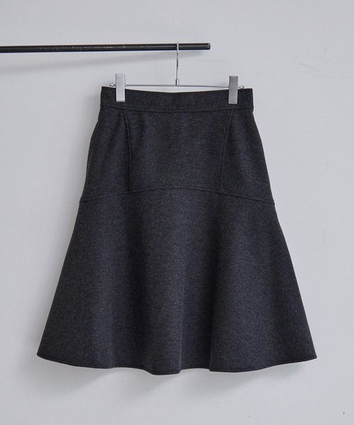 VIS(ビス)の「【洗える】ジャージメルトンニーレングスセミフレアスカート(スカート・レディース・ベージュ系その他/チャコールグレー/ライトグリーン・M/S)」の18枚目の写真