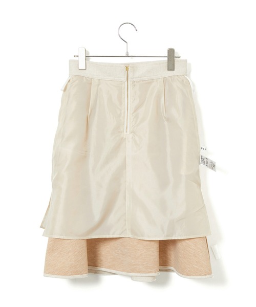 VIS(ビス)の「【洗える】ジャージメルトンニーレングスセミフレアスカート(スカート・レディース・ベージュ系その他/チャコールグレー/ライトグリーン・M/S)」の11枚目の写真