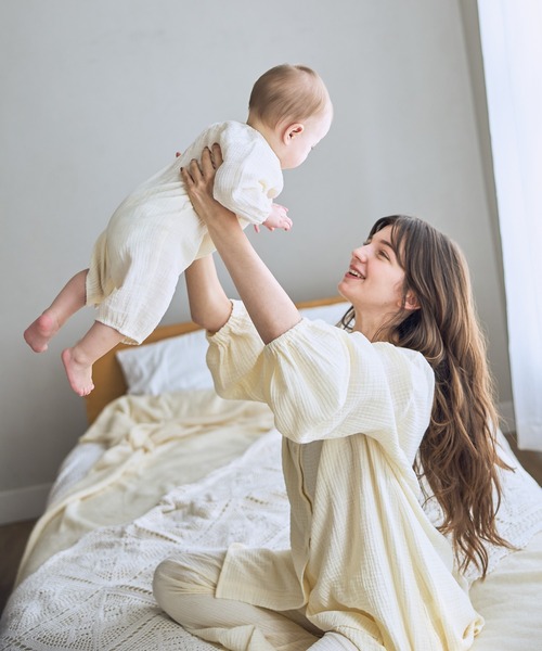 セール】【セット】コットン100％ ダブルガーゼ ボリューム長袖