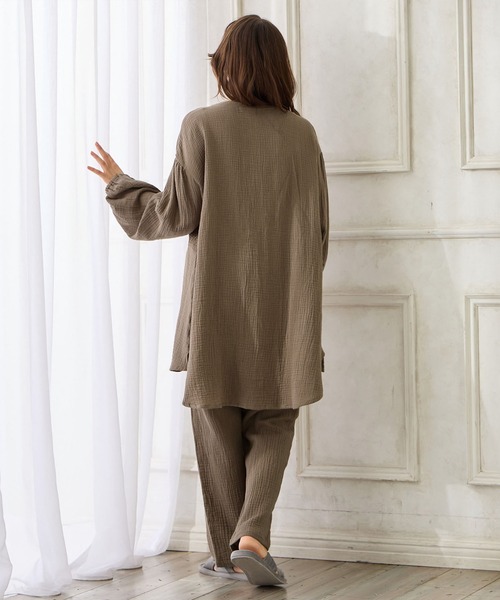 セール】【セット】コットン100％ ダブルガーゼ ボリューム長袖