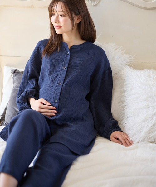 セール】【セット】コットン100％ ダブルガーゼ ボリューム長袖